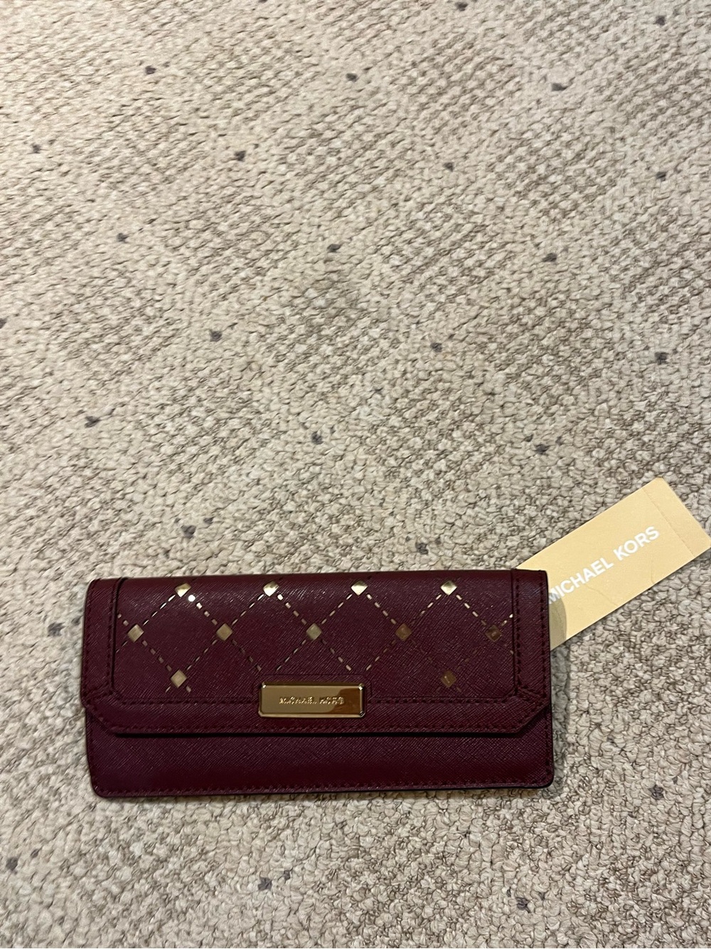 NWT! Michael Kors Leather Jamey Flap Wallet.